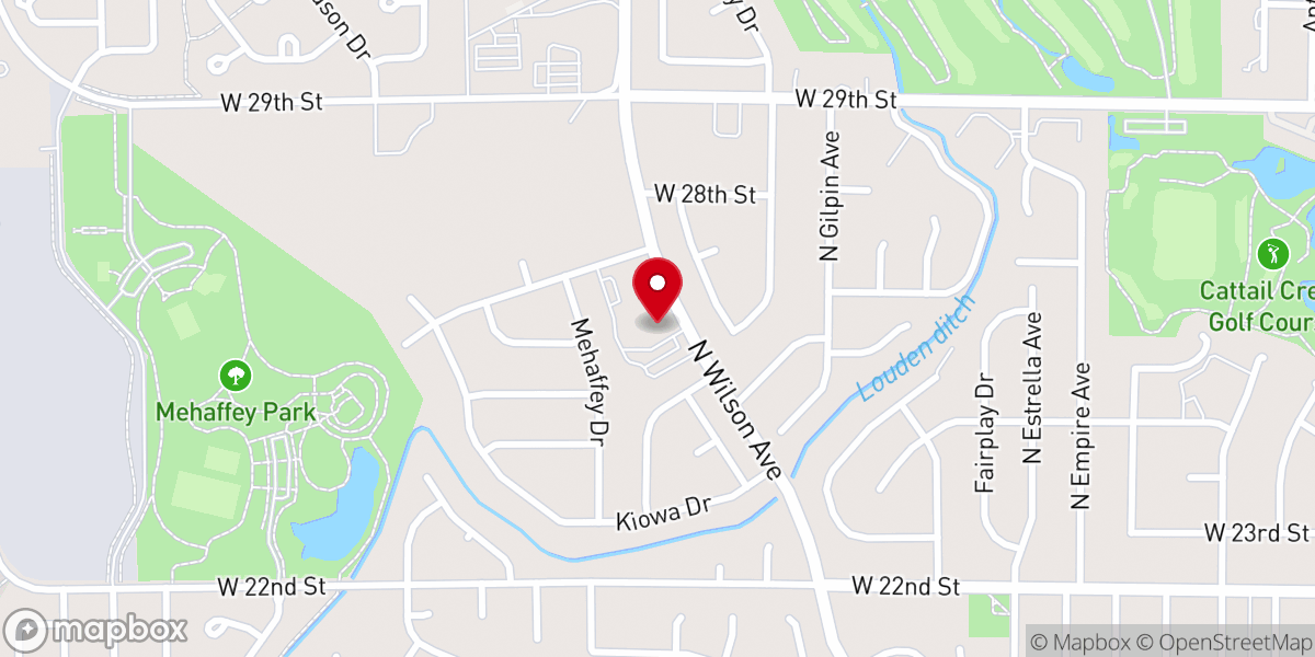 Map showing location of Faith Church Loveland