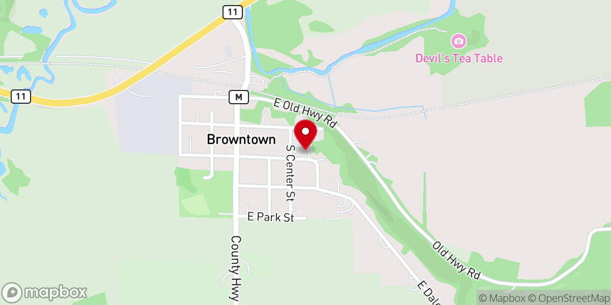 Map showing location of Peace United Church of Christ