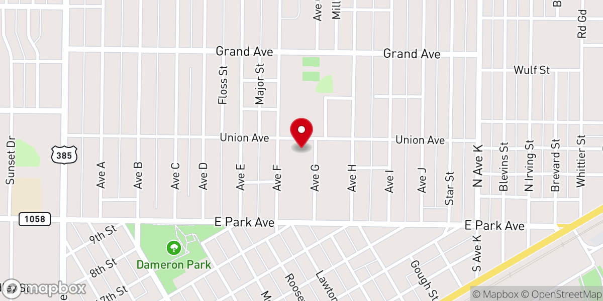 Map showing location of Calvary Family Church Assemblies of God