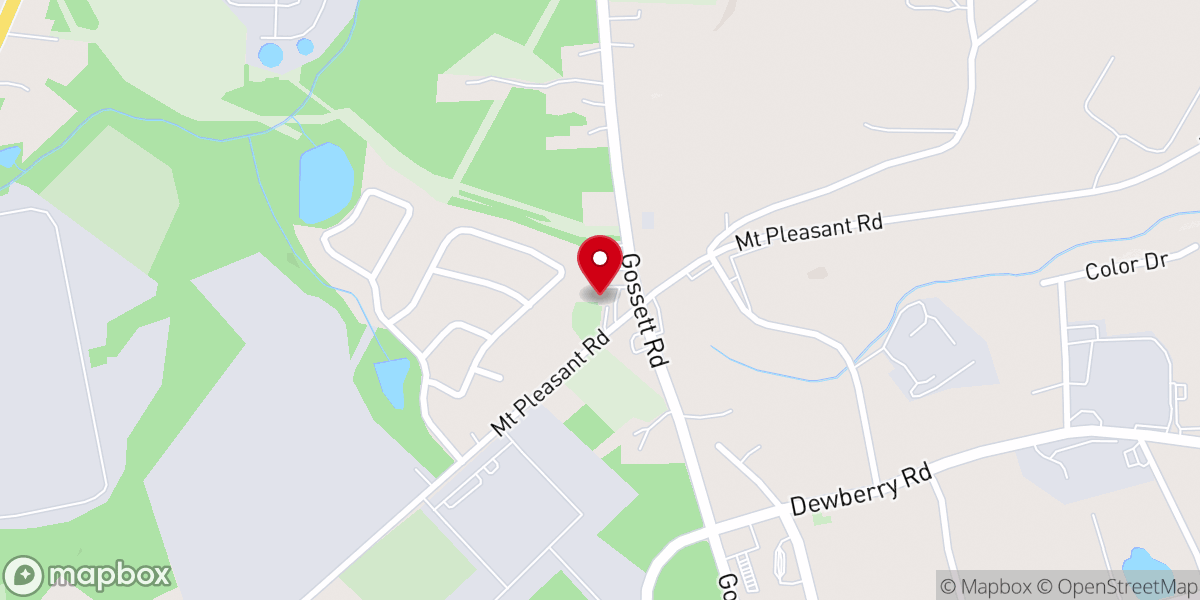 Map showing location of Mt Pleasant Baptist Church