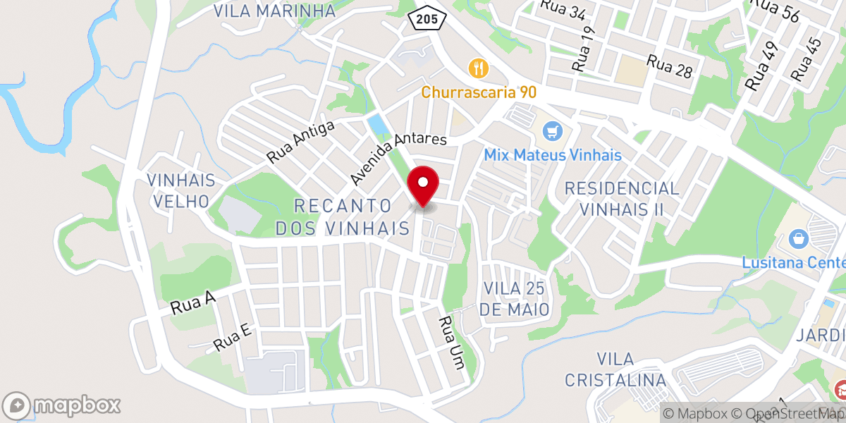 Map showing location of IBNP (Igreja Batista Nacional da Palavra)