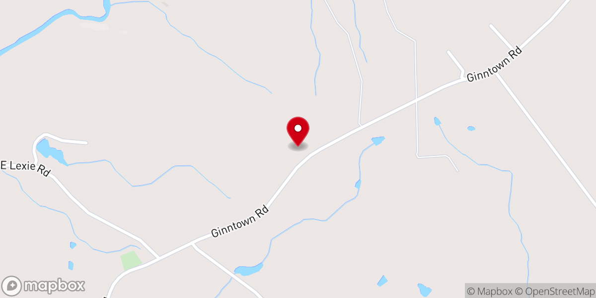Map showing location of Antioch Church