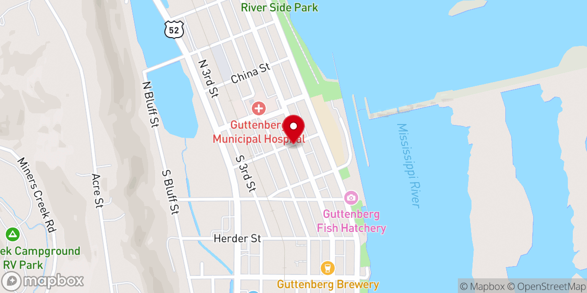 Map showing location of United Methodist Church