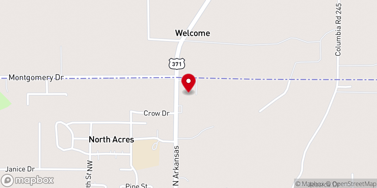 Map showing location of Cash Magic Springhill