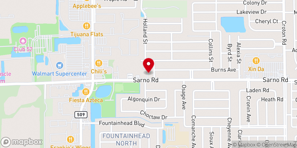 Map showing location of Bowe Gardens Baptist Church