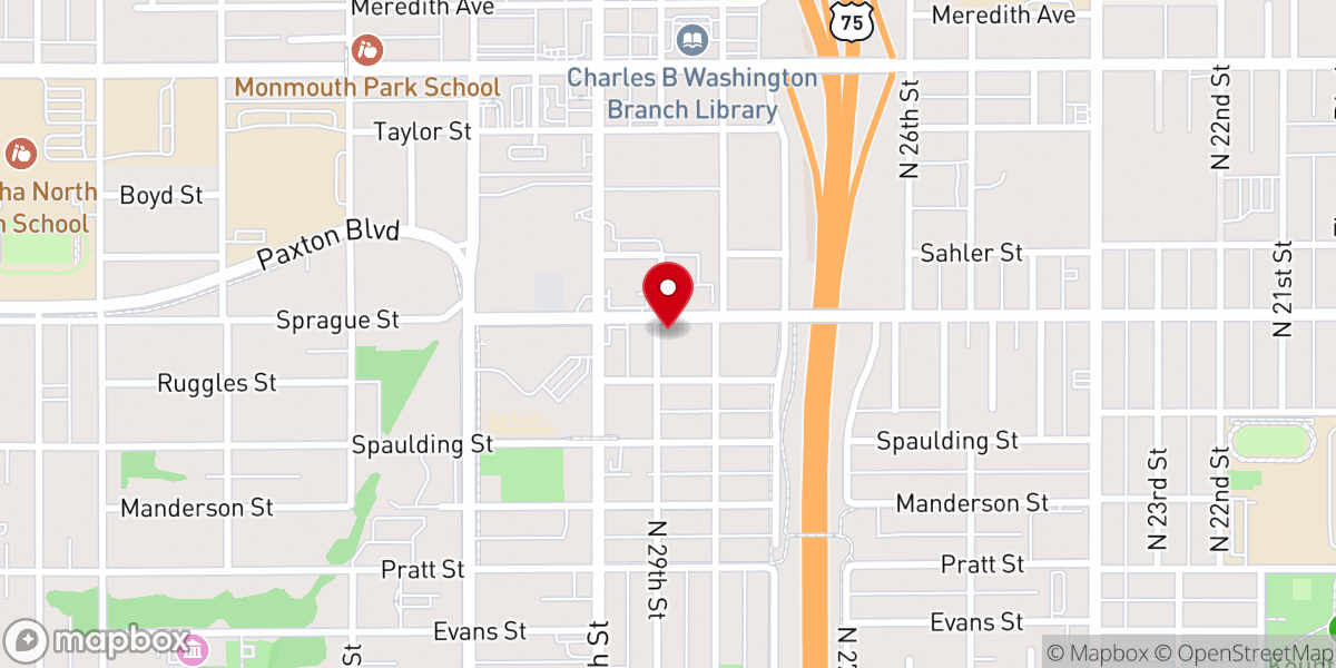 Map showing location of Eden Baptist Church