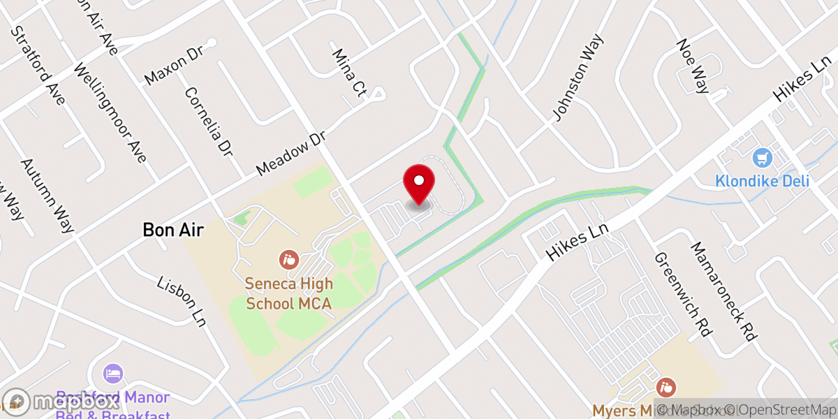 Map showing location of St. John Paul II Parish