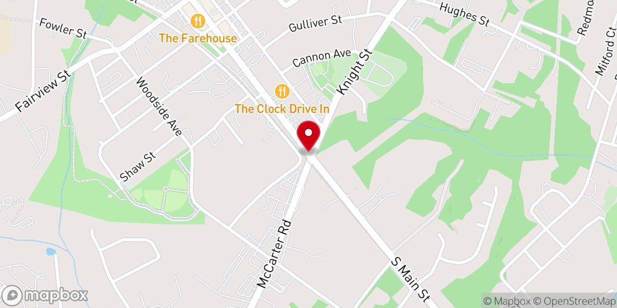 Map showing location of Fountain Inn Church-God Prphcy