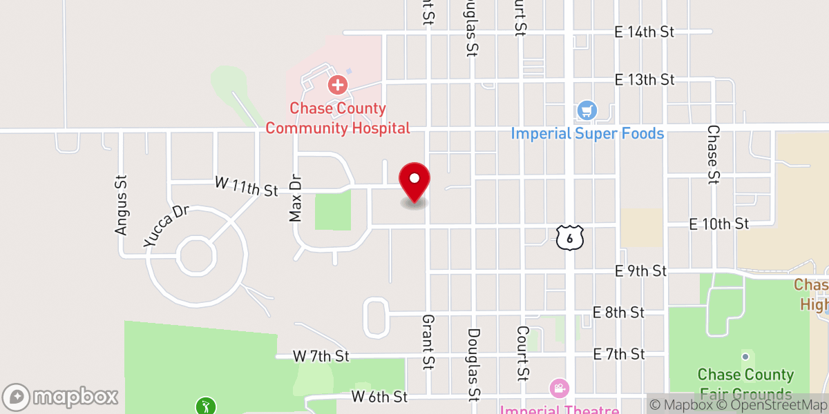 Map showing location of Church of Christ