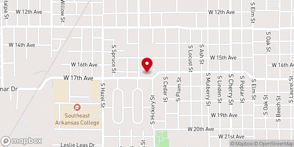 Map showing location of Immanuel Baptist Church