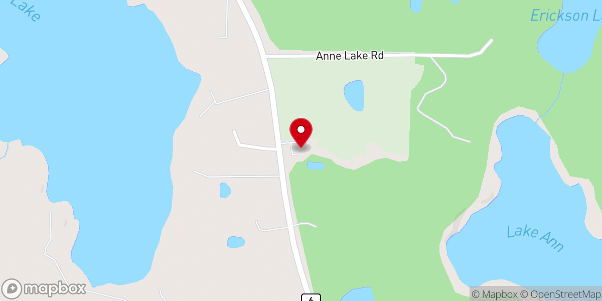 Map showing location of Deerwood Township hall