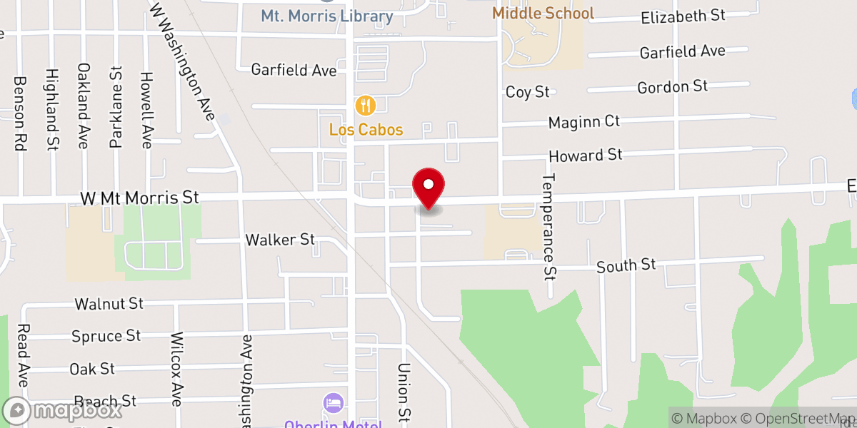Map showing location of First United Methodist Church