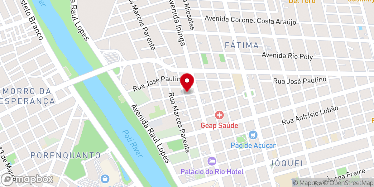 Map showing location of Igreja Batista do Calvário