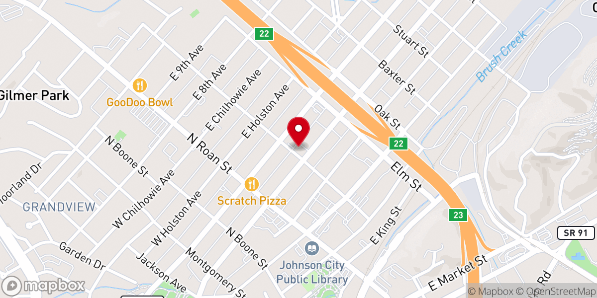 Map showing location of Bethlehem Lutheran Church