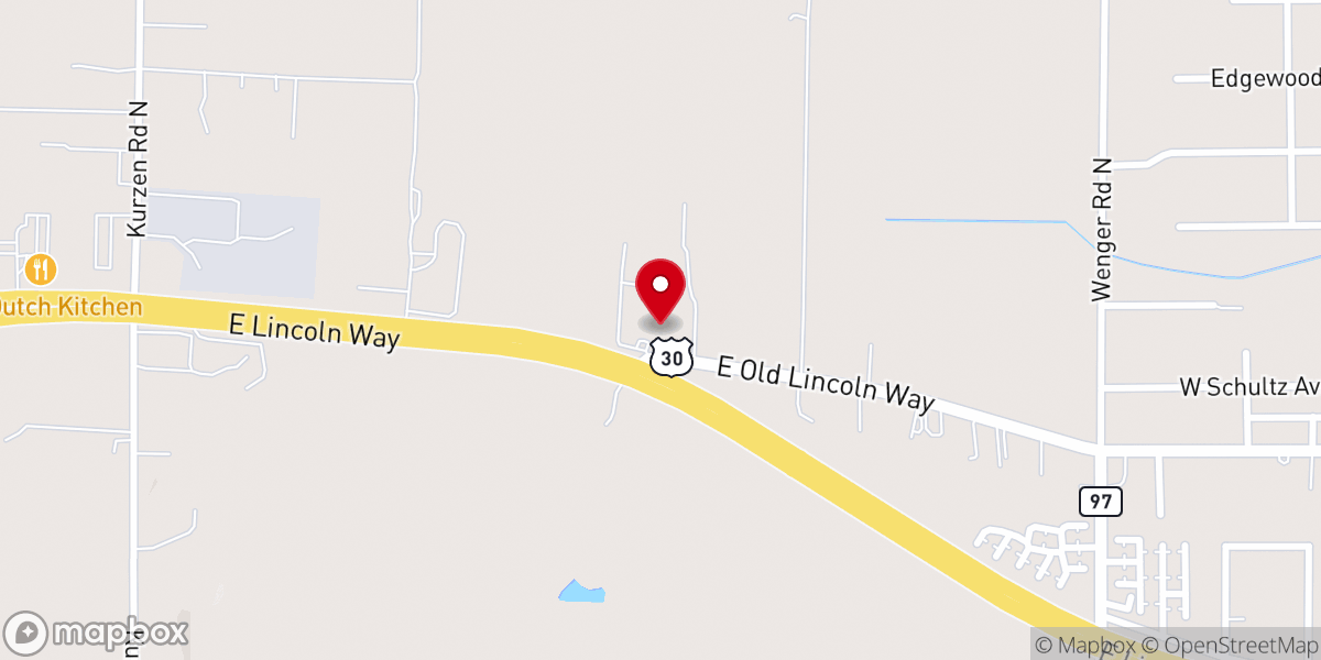 Map showing location of Shady Lawn