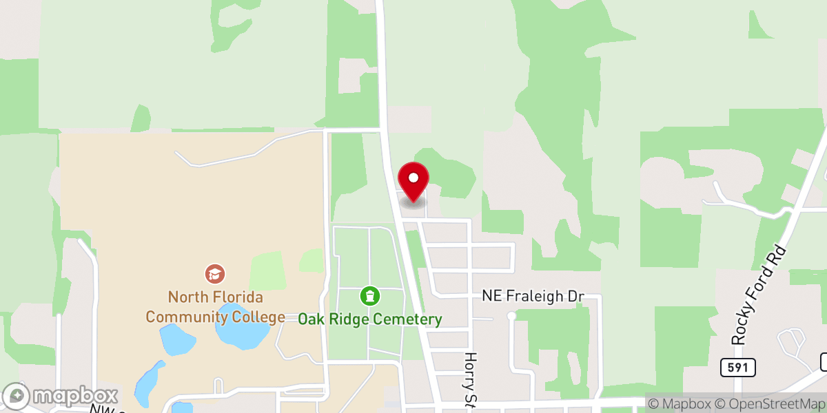 Map showing location of Grace Presbyterian Church