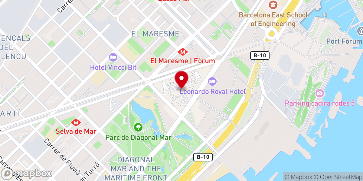 Map showing location of Casa de Salvación- El Rey Jesús Barcelona