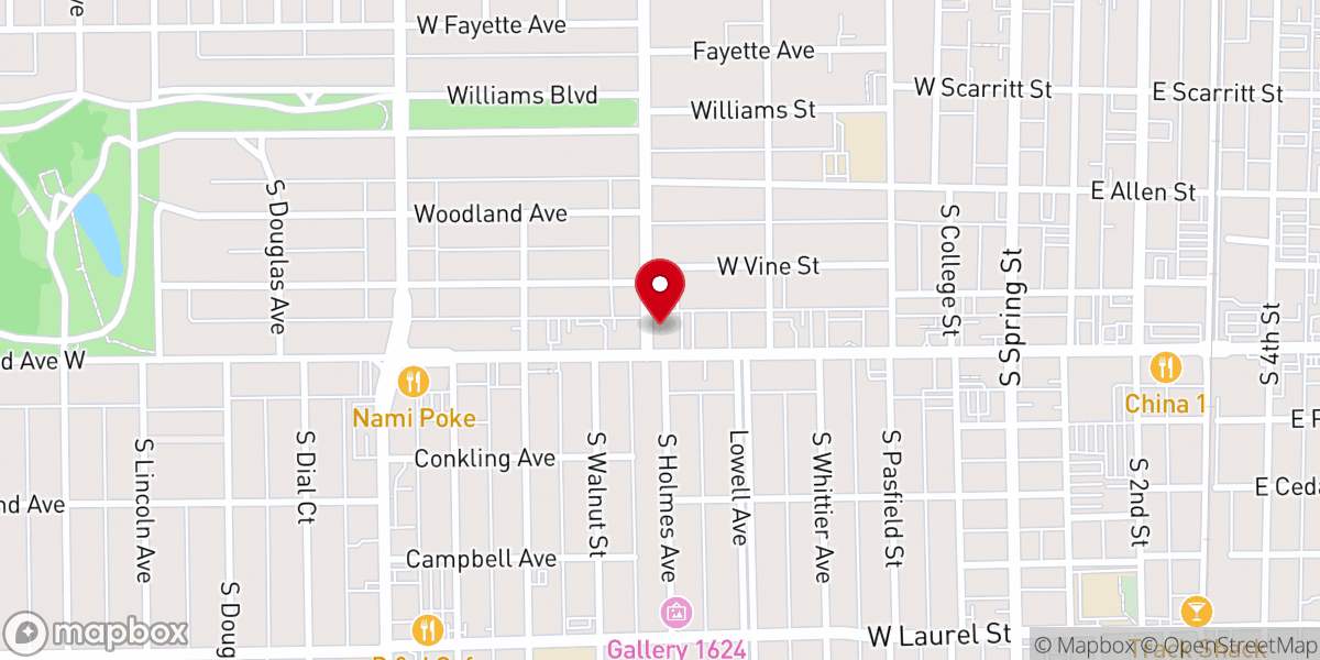 Map showing location of Laurel United Methodist Church