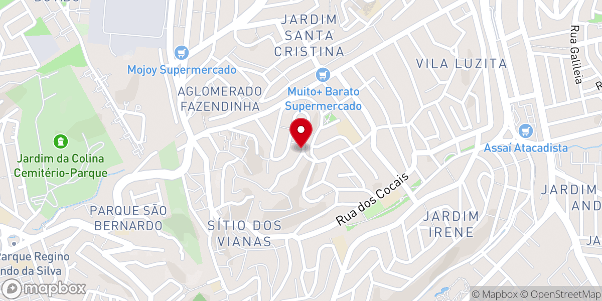 Map showing location of Igreja Batista Jardim Aclimação