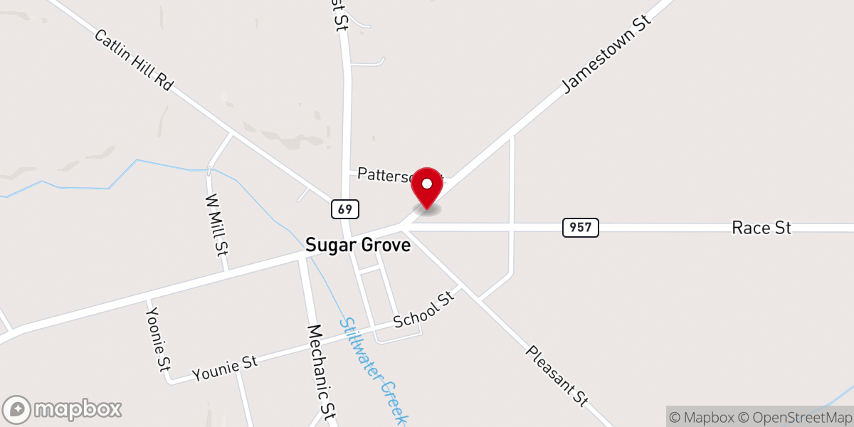 Map showing location of United Methodist Church