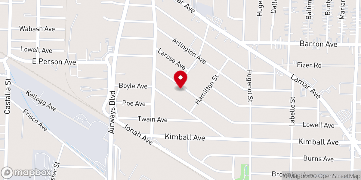 Map showing location of New Friendship Missionary Baptist Church