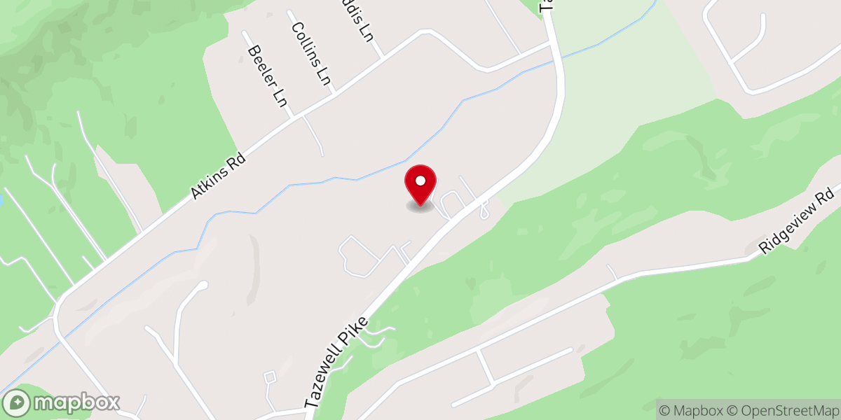 Map showing location of Atkins Baptist Church