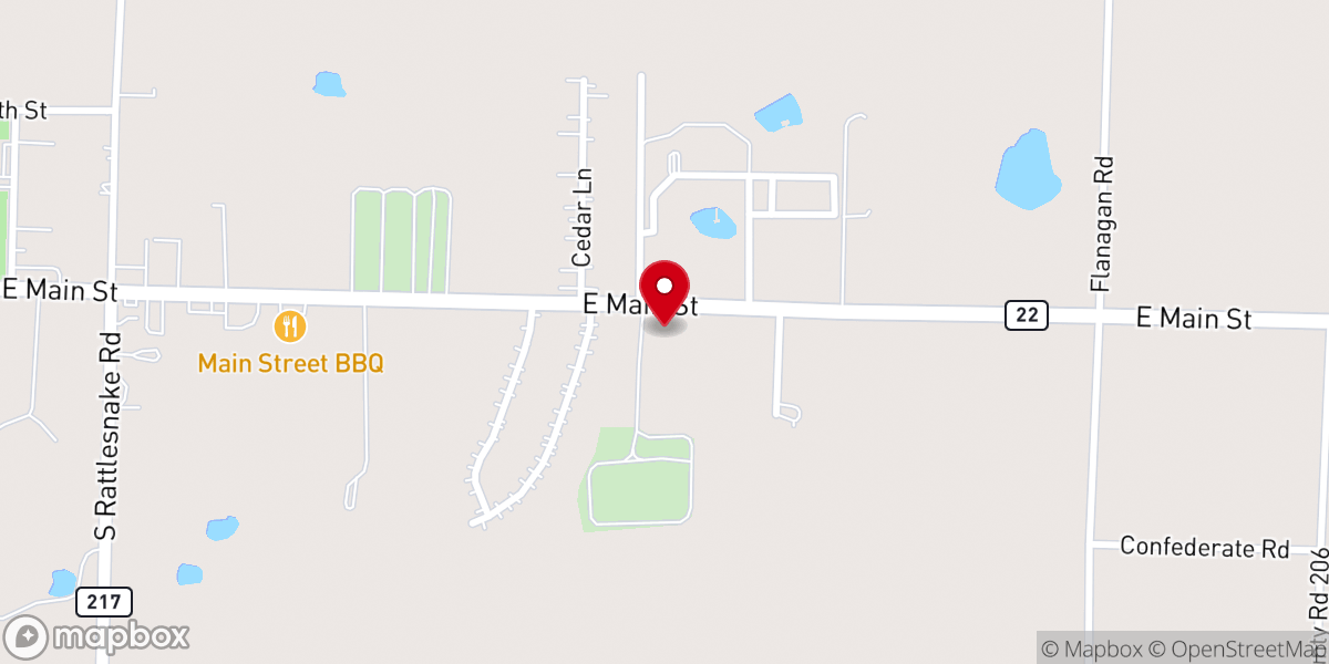 Map showing location of Life Church - Food Distribution Center