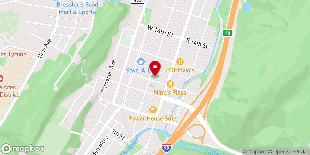Map showing location of Wesley United Methodist Church