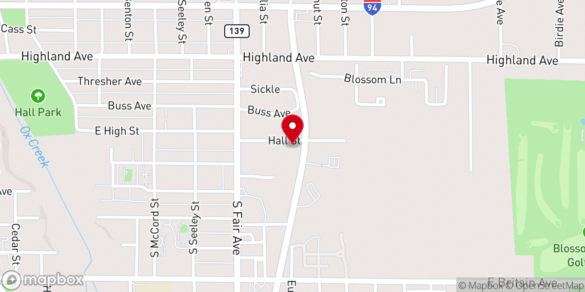 Map showing location of St Thomas Baptist Church
