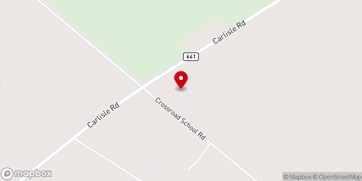 Map showing location of Big Spring United Lutheran Church