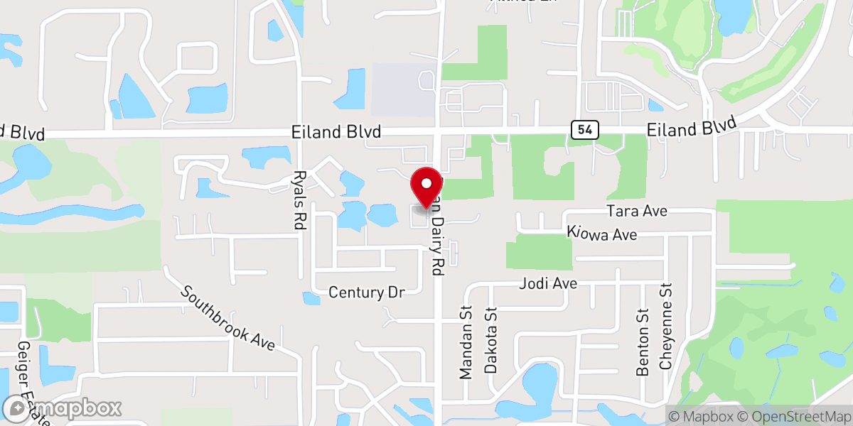 Map showing location of Zephyrhills Lions Club