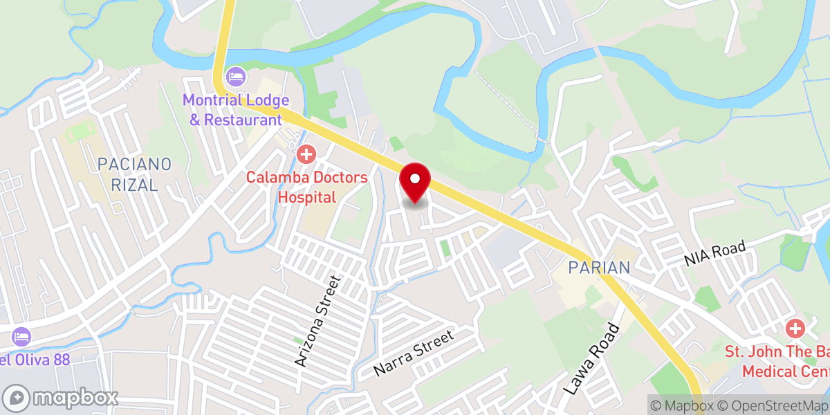 Map showing location of Bagong Silang Bible Baptist Church