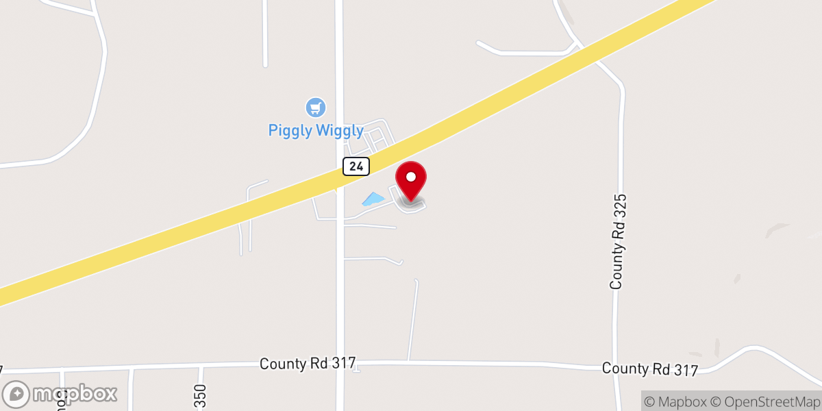 Map showing location of Midway Church of Christ