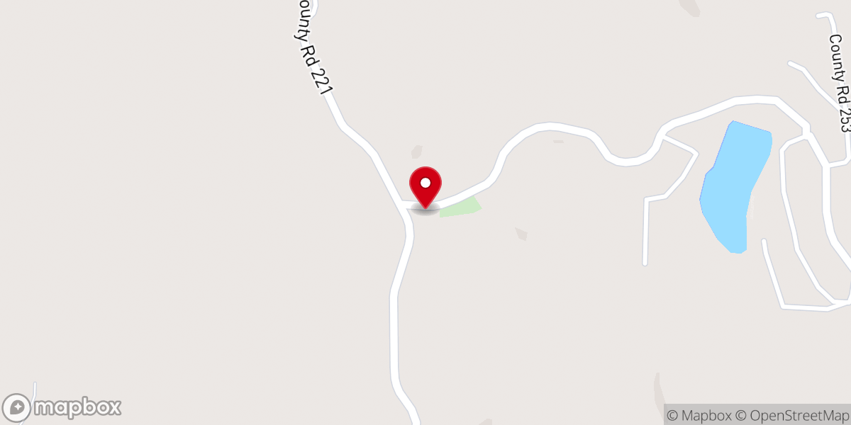 Map showing location of Clear Springs Baptist Church