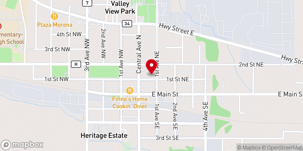 Map showing location of United Methodist Churches
