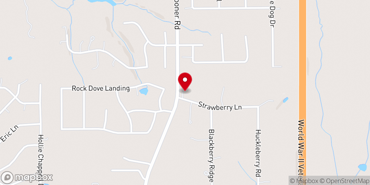 Map showing location of Hispanic Baptist Church
