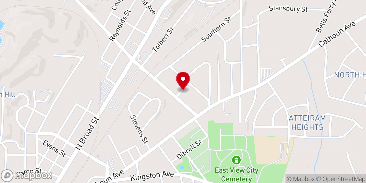 Map showing location of Faith Missionary Baptist Church