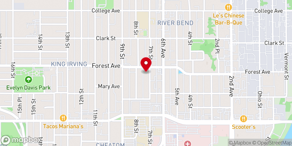 Map showing location of Community Baptist Church