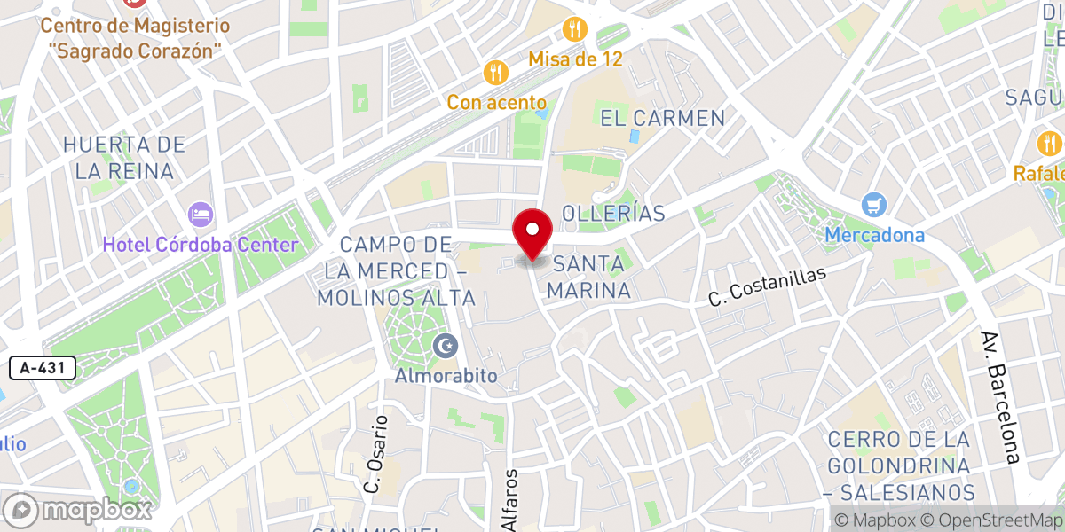 Map showing location of Convento del Colodro (Esclavas del Santísimo Sacramento)
