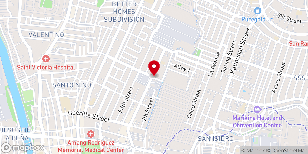Map showing location of United Evangelical Church of Greenhills – Metro East