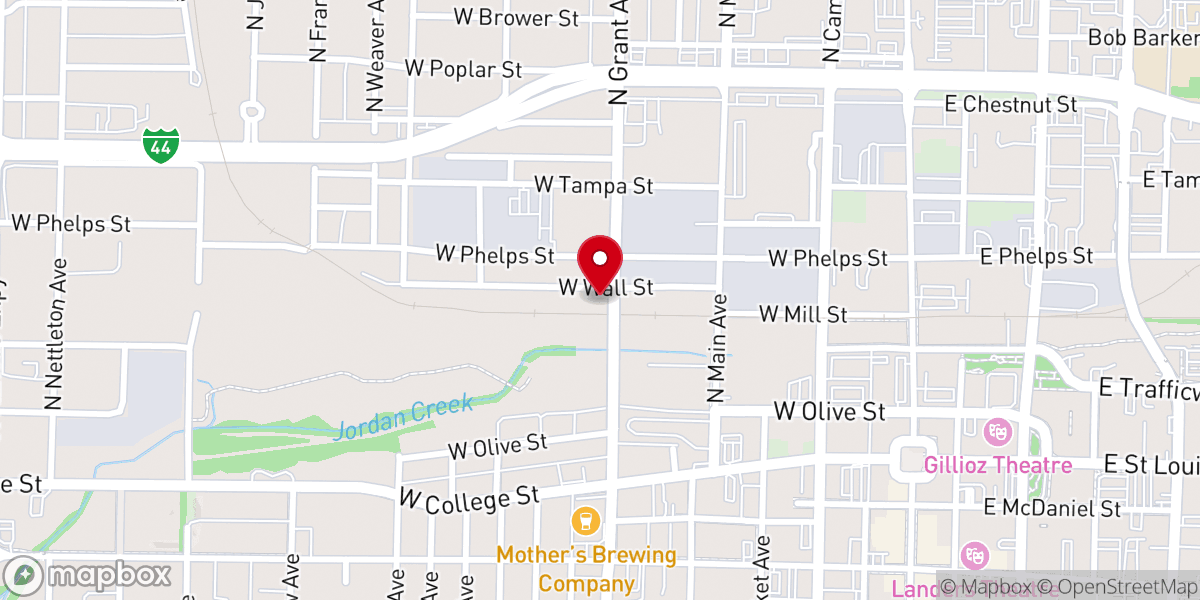 Map showing location of Assemblies of God Theological Seminary