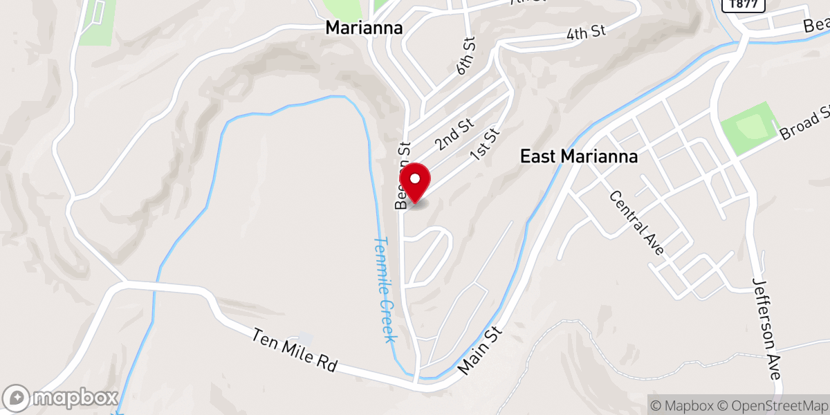 Map showing location of Ss Mary and Ann Catholic Church