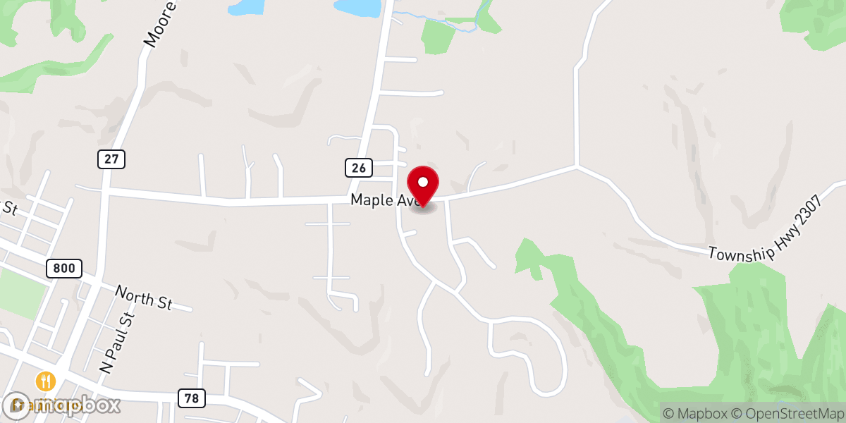 Map showing location of Woodsfield Church of the Nazarene