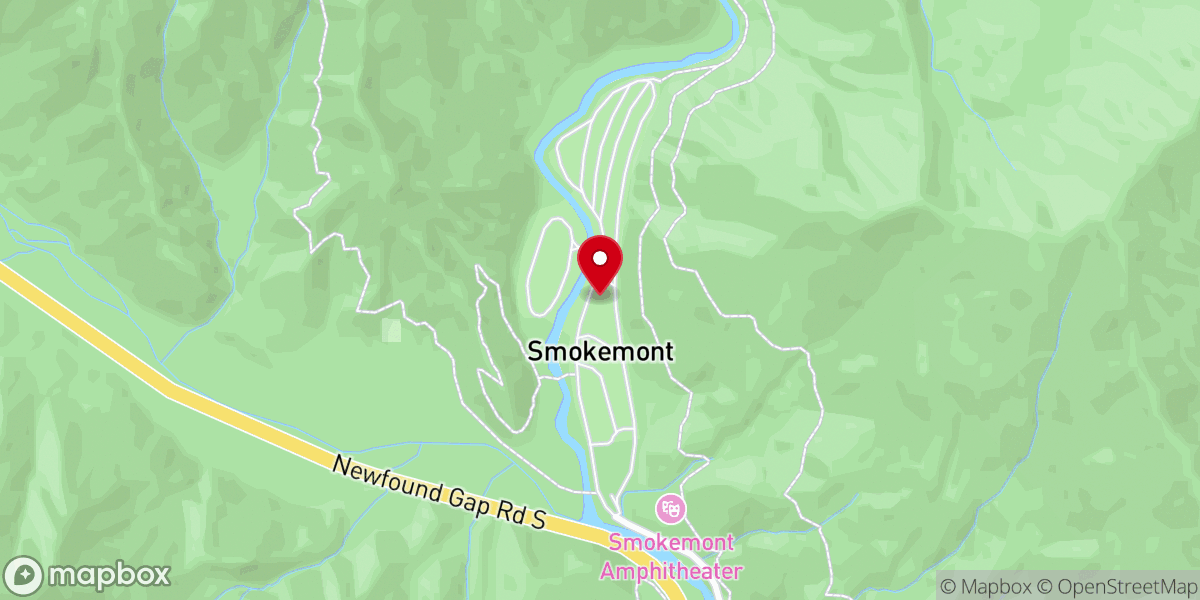 Map showing location of Smokemont Campground