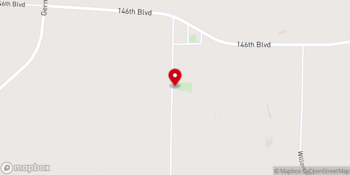 Map showing location of Hope Lutheran Church