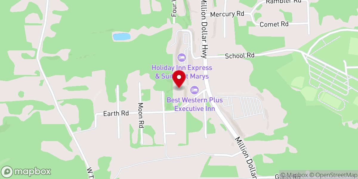 Map showing location of Agape Assembly of God
