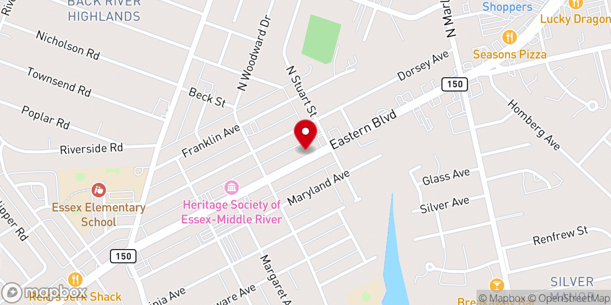 Map showing location of New Hope Baptist Church