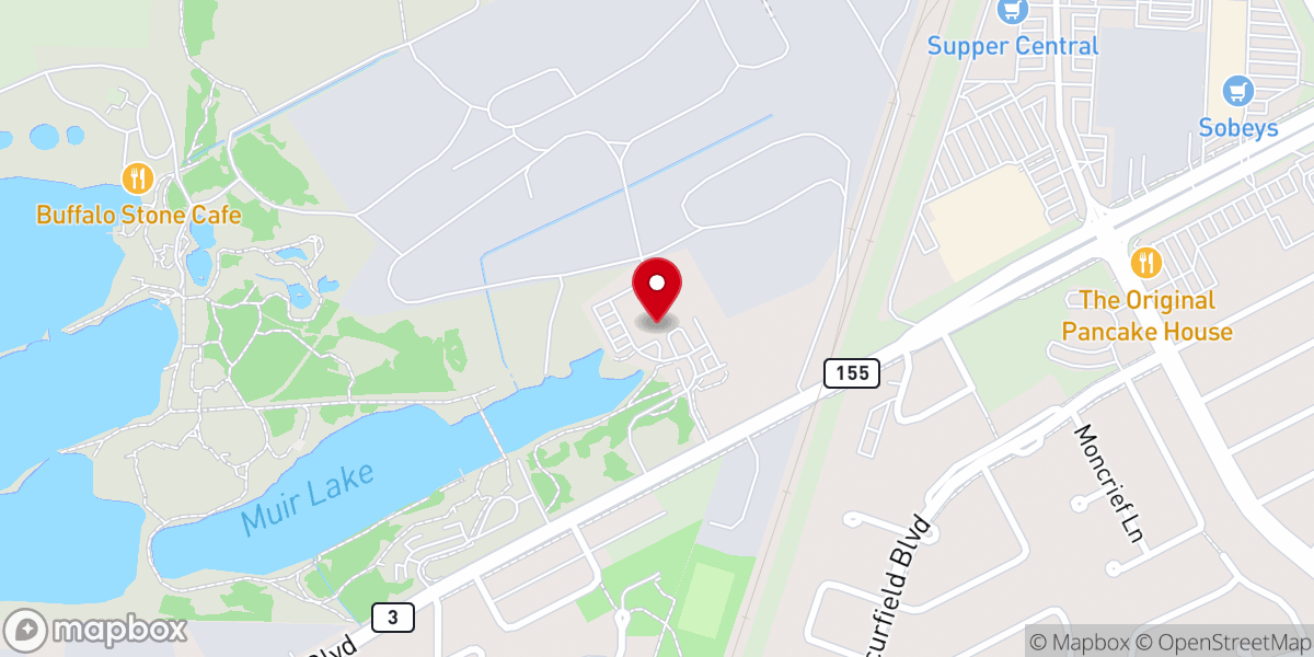 Map showing location of Whyte Ridge Baptist Church