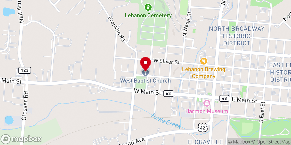 Map showing location of Bible Church of God