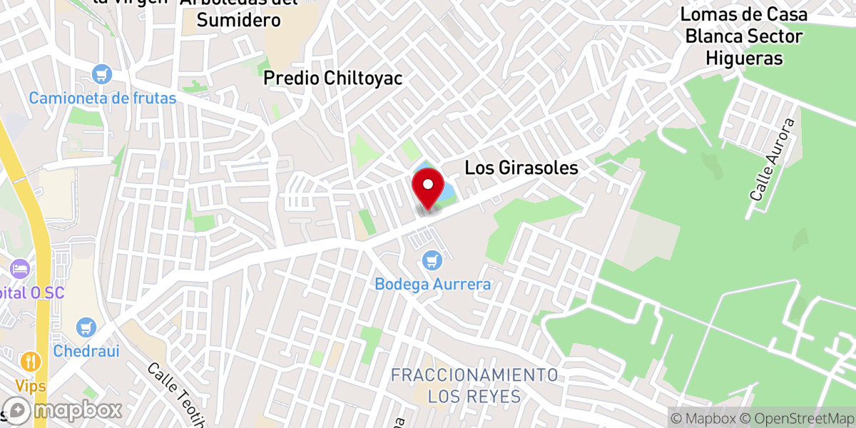 Map showing location of Templo Evangélico Sardis MIEPI